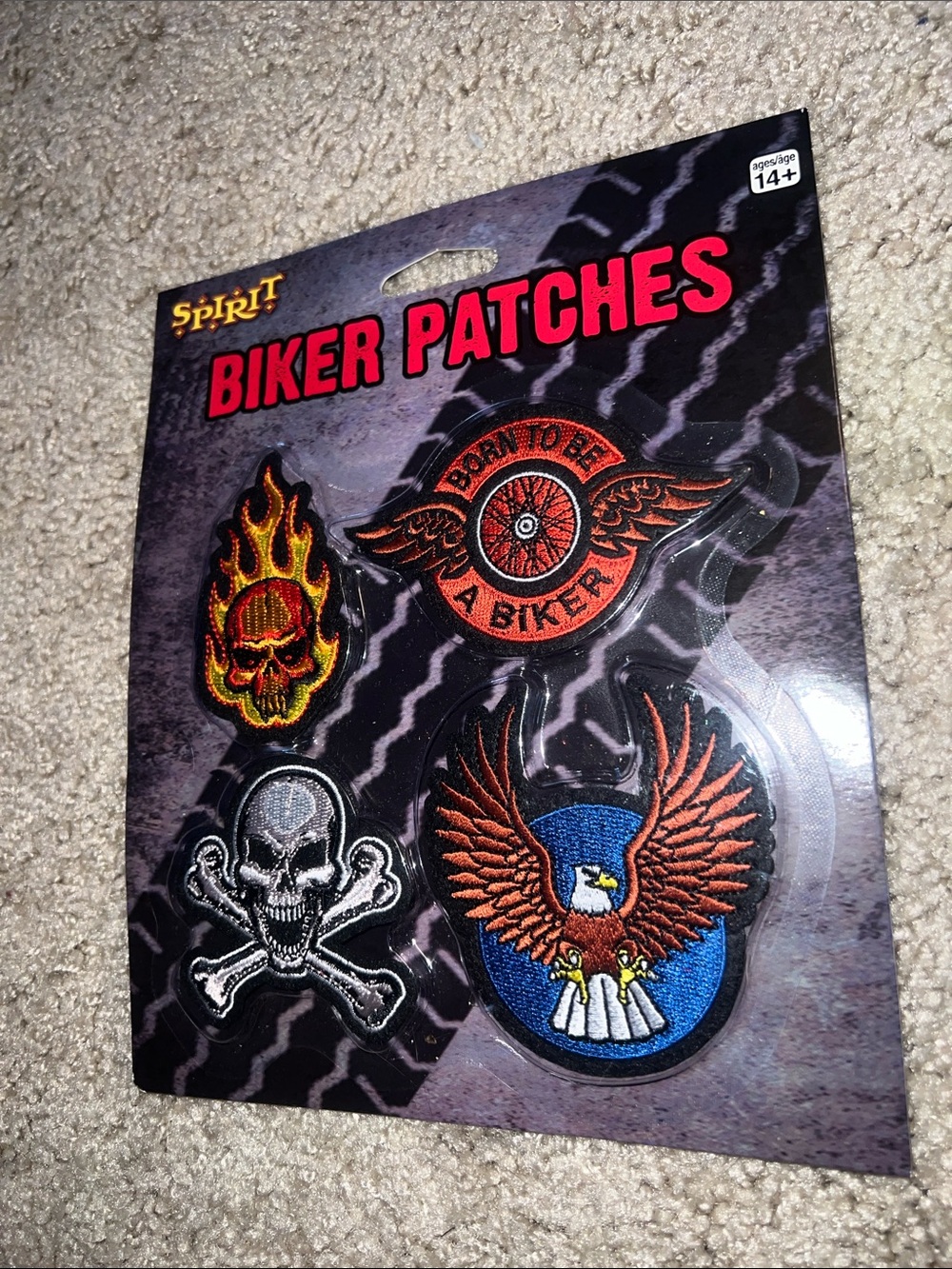 SPIRIT HALLOWEEN BIKER PATCHES